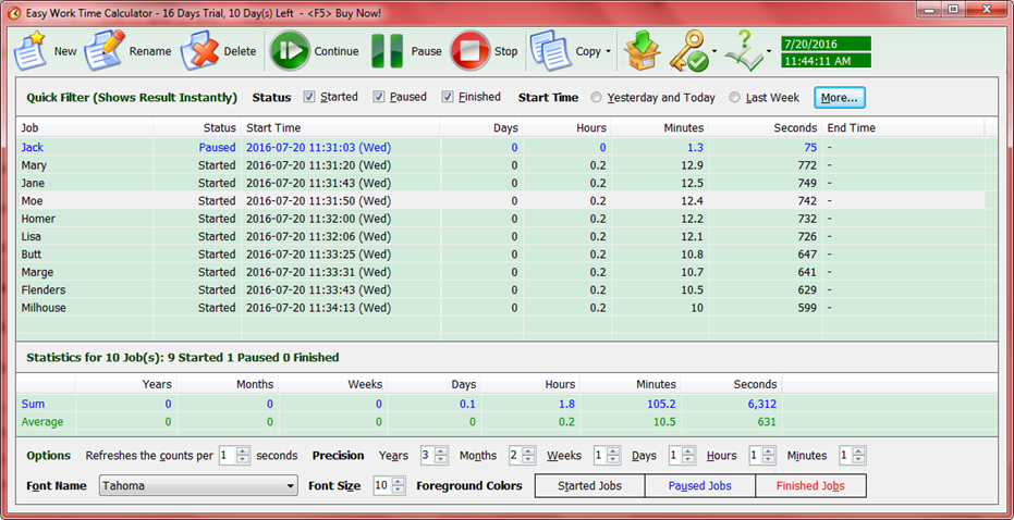 hours worked calculator