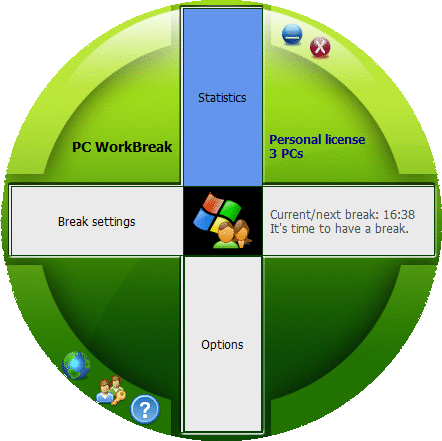 PC WorkBreak Main Interface