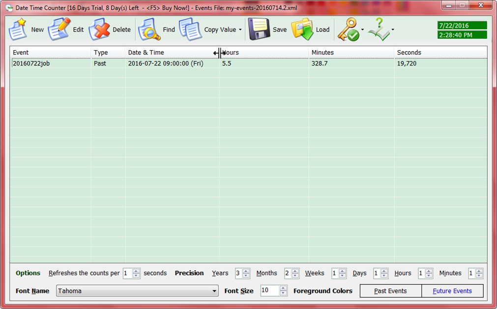 time tracking application