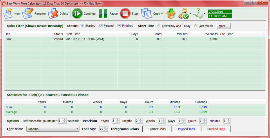 calculate hours worked