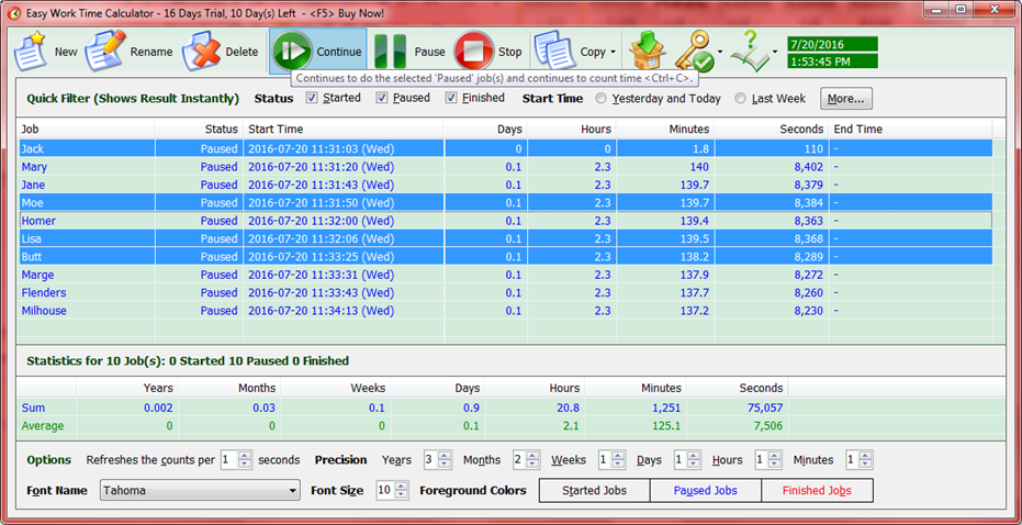 hours worked calculator 1