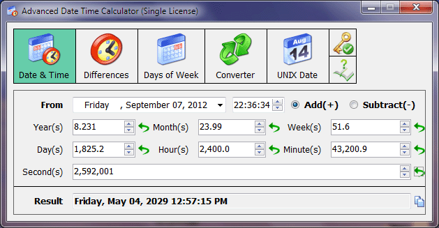 Time Calculator - Target Date/Time