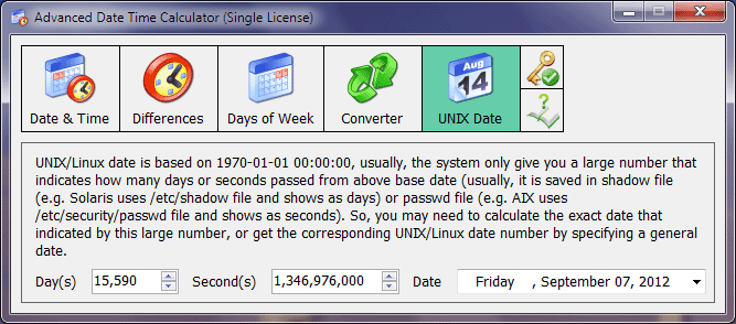 Time Calculator - Get UNIX/Linux Date/Number