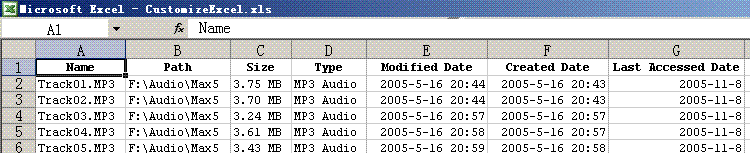 Excel Workbook