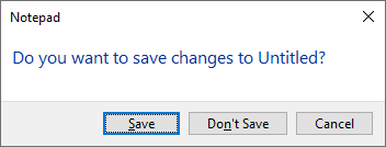 Notepad Save Prompt