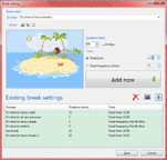 Break Settings interface.