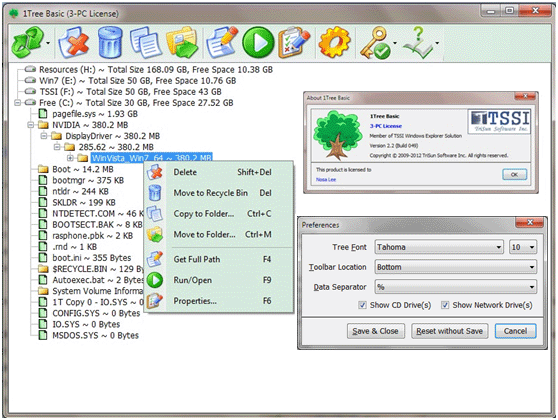 Folder Size Viewer Interface