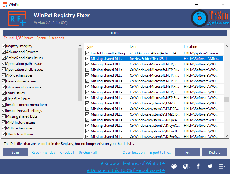 WinExt Registry Fixer Windows 11 download