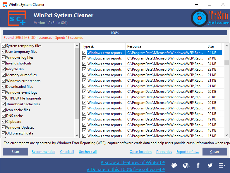 WinExt System Cleaner Windows 11 download